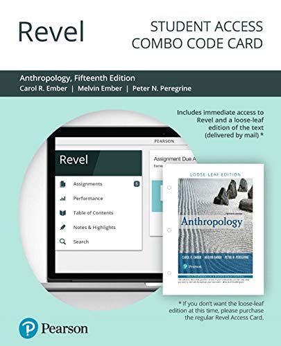Book Revel for Anthropology -- Combo Access Card free