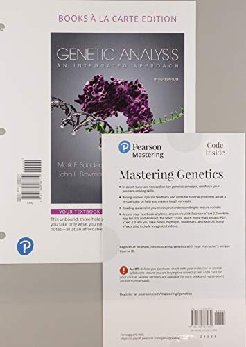 Book Genetic Analysis: An Integrated Approach, Books a la Carte Plus Mastering Genetics with Pearson eText -- Access Card Package (3rd Edition) free