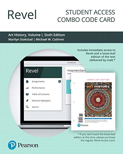 Book Revel for Art History, Volume 1 -- Combo Access Card free