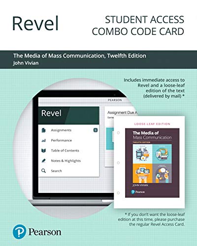 Book Revel for The Media of Mass Communication -- Combo Access Card free