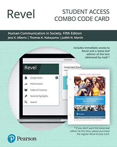 Book Revel for Human Communication in Society -- Combo Access Card free