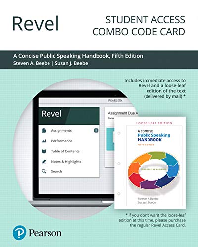 Book Revel for A Concise Public Speaking Handbook -- Combo Access Card free