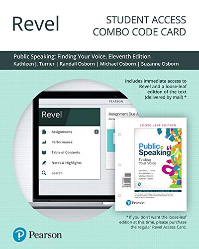 Book Revel for Public Speaking: Finding Your Voice -- Combo Access Card free