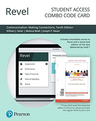 Book Revel for Communication: Making Connections -- Combo Access Card (10th Edition) free