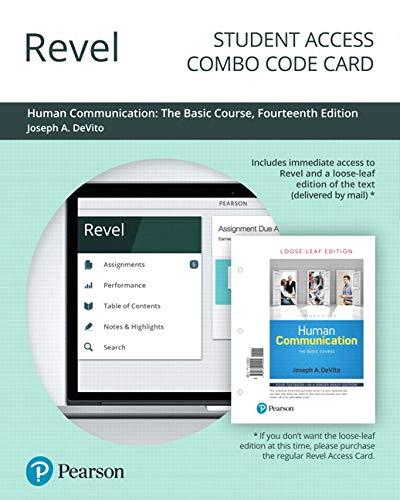 Book Revel for Human Communication: The Basic Course -- Combo Access Card free