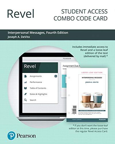 Book Revel for Interpersonal Messages -- Combo Access Card free