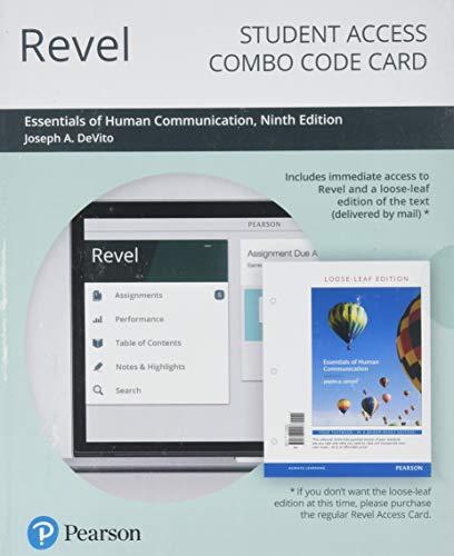 Book Revel for Essentials of Human Communication -- Combo Access Card (9th Edition) free
