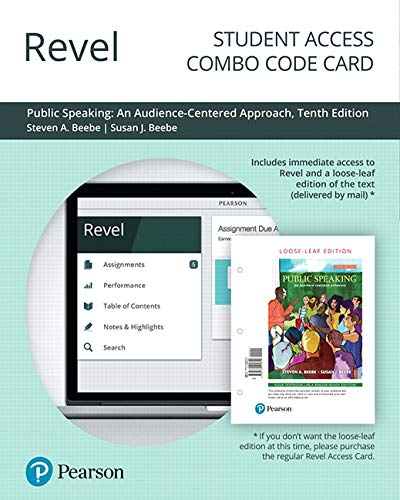 Book Revel for Public Speaking: An Audience-Centered Approach -- Combo Access Card free