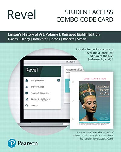 Book Revel for Janson's History of Art: The Western Tradition, Volume 1, Reissued Edition -- Combo Access Card free