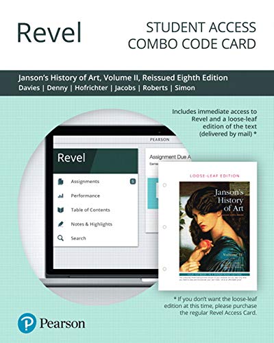 Book Revel for Janson's History of Art: The Western Tradition, Volume 2, Reissued edition -- Combo Access Card free