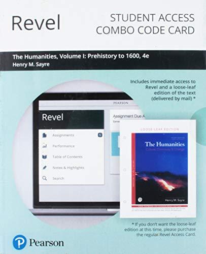 Book Revel for The Humanities: Culture, Continuity, and Change, Volume 1 -- Combo Access Card free