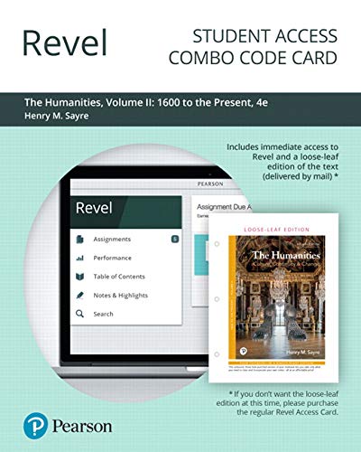 Book Revel for The Humanities: Culture, Continuity, and Change, Volume 2 -- Combo Access Card free