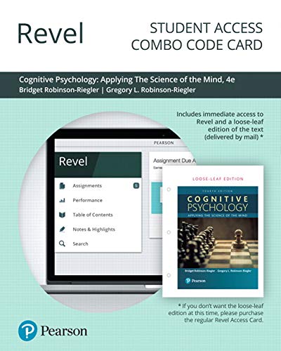 Book Revel for Cognitive Psychology: Applying The Science of the Mind -- Combo Access Card free