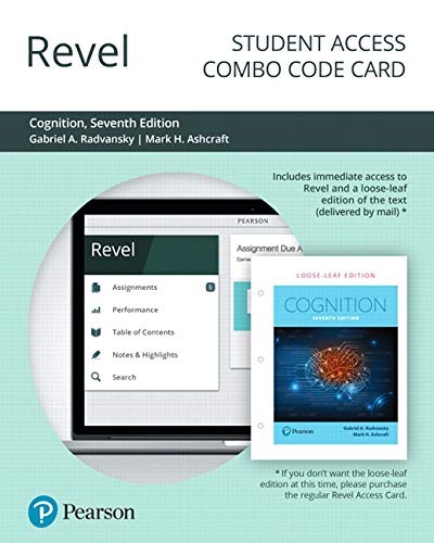 Book Revel for Cognition -- Combo Access Card free