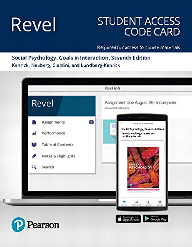 Book Revel for Social Psychology: Goals in Interaction -- Access Card free