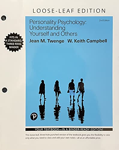 Book Personality Psychology: Understanding Yourself and Others (Looseleaf) 2nd free