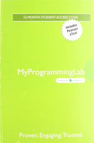 Book MyLab Programming with Pearson eText -- Access Card -- for Building Python Programs free