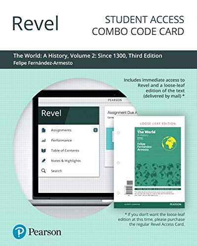 Book Revel for A World History, Volume 2 -- Combo Access Card free