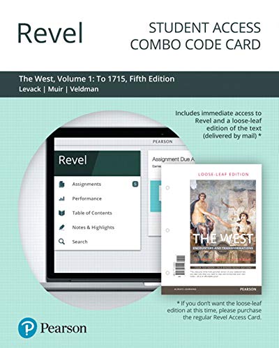 Book Revel for The West: Encounters and Transformations, Volume 1 -- Combo Access Card free