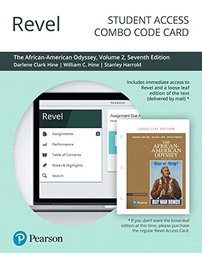 Book Revel for The African-American Odyssey, Volume 2 -- Combo Access Card free