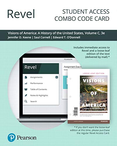 Book Revel for Visions of America: A History of the United States, Volume C -- Combo Access Card (3rd Edition) free