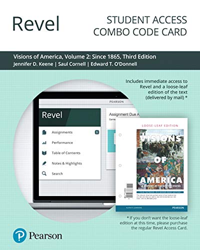 Book Revel for Visions of America: A History of the United States, Volume 2 -- Combo Access Card free
