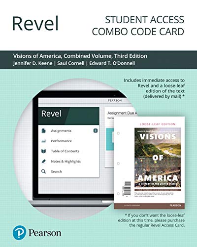 Book Revel for Visions of America: A History of the United States, Combined Volume -- Combo Access Card free