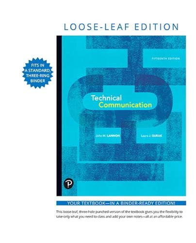 Book Technical Communication, Loose-Leaf Edition free