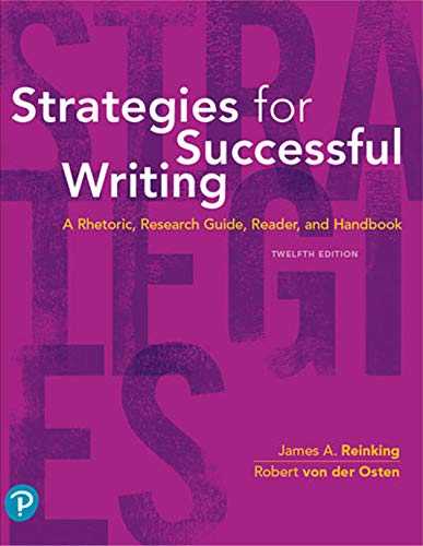 Book Strategies for Successful Writing: A Rhetoric, Research Guide, Reader and Handbook (2-downloads) free