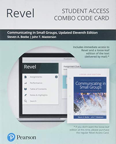 Book Revel for Communicating in Small Groups: Principles and Practices, Updated Edition -- Combo Access Card free