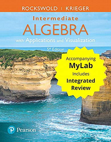 Book Intermediate Algebra with Applications & Visualization with Integrated Review plus MyMathLab -- Access Card Package free