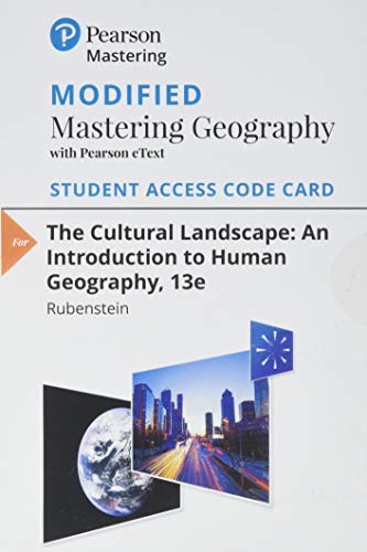 Book Modified Mastering Geography with Pearson eText -- Standalone Access Card -- for The Cultural Landscape: An Introduction to Human Geography free