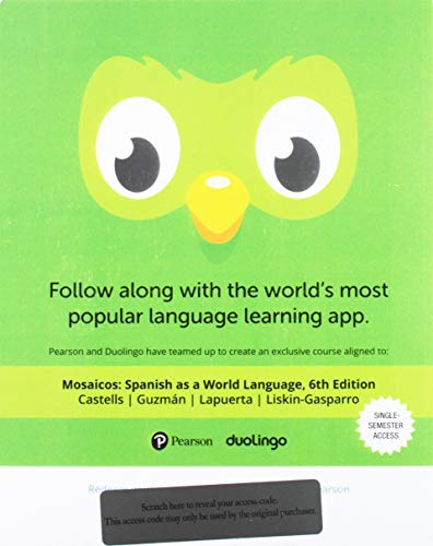 Book Duolingo -- Access Card -- Mosaicos: Spanish as a World Language (Single-Semester) free