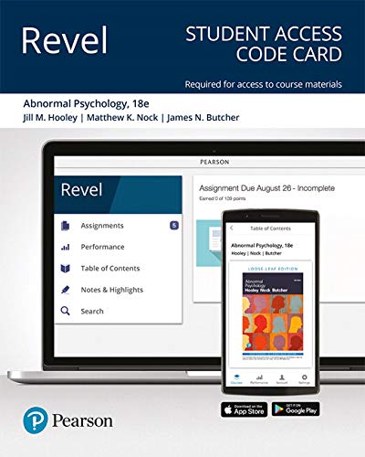 Book Hooley Revel for Abnormal Psychology -- Access Card free