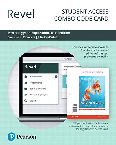 Book Revel for Psychology: An Exploration -- Combo Access Card (3rd Edition) free