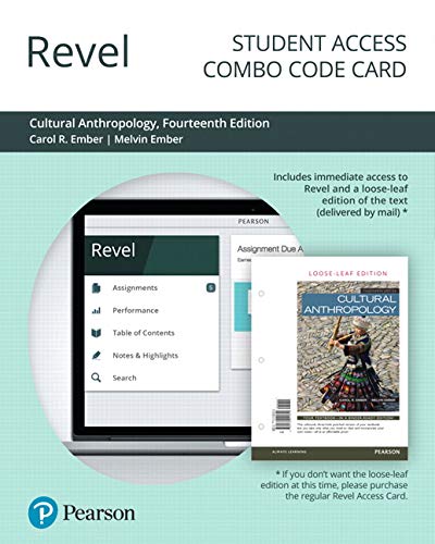 Book Revel for Cultural Anthropology -- Combo Access Card (14th Edition) free