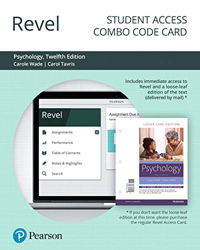 Book Revel for Psychology -- Combo Access Card free