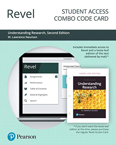 Book Revel for Understanding Research -- Combo Access Card free