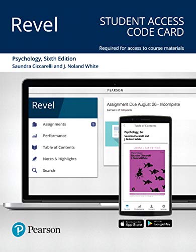 Book Revel for Psychology -- Access Card free