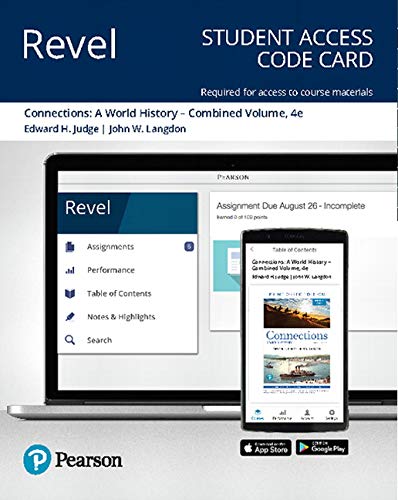 Book Revel for Connections: A World History, Combined Volume -- Access Card free