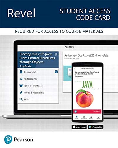 Book Revel Java Control Structures Through Objects -- Access Code Card free