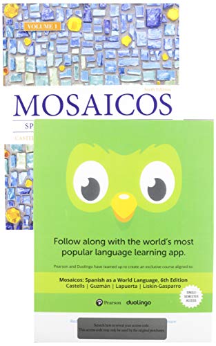 Book Mosaicos: Spanish as a World Language, Volume 1 Plus Duolingo-- Access Card Package (Single Semester) (6th Edition) free