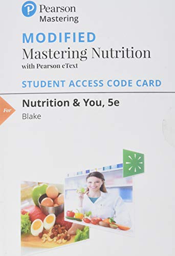 Book Modified Mastering Nutrition with MyDietAnalysis with Pearson eText -- Standalone Access Card -- for Nutrition & You free