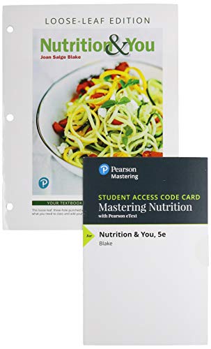 Book Nutrition & You, Loose Leaf Edition Plus Mastering Nutrition with MyDietAnalysis with Pearson eText -- Access Card Package (5th Edition) free