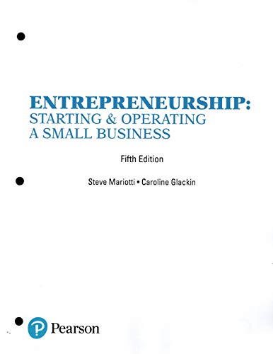 Book Entrepreneurship: Starting And Operating A Small Business- Standalone Looseleaf Version free