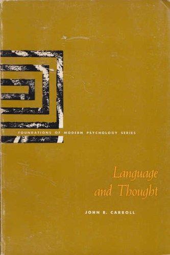 Book Language and Thought (Foundations of Modern Psychology) free