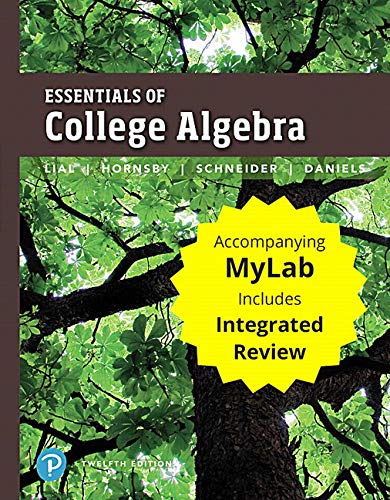 Book Essentials of College Algebra with Integrated Review plus MyLab Math with Pearson eText -- 24-Month Access Card Package free