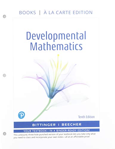 Book Developmental Mathematics: College Mathematics and Introductory Algebra, Loose-Leaf Edition free