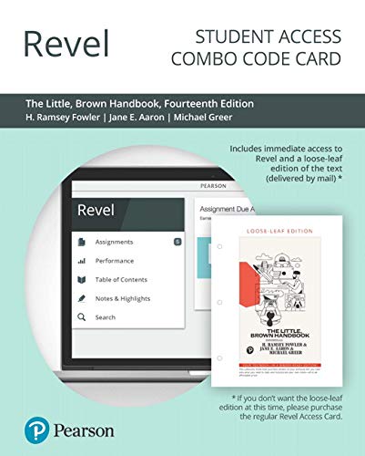 Book Revel for The Little, Brown Handbook -- Combo Access Card free
