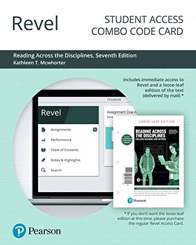 Book Revel for Reading Across the Disciplines -- Combo Access Card free